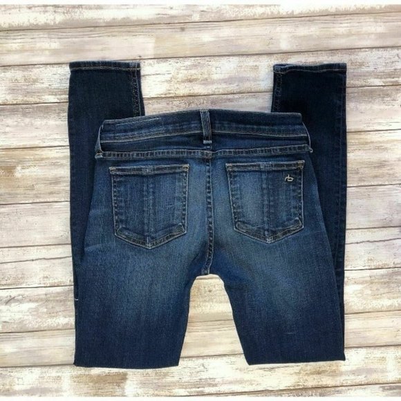 Rag & Bone Capri Destroy Skinny Dark Shredded - Picture 7 of 7